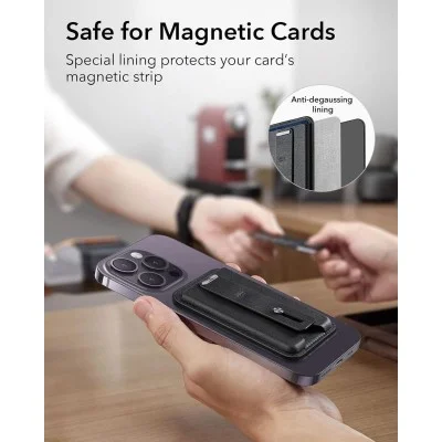 Wallet Magsafe Leather Grip Esr - Black